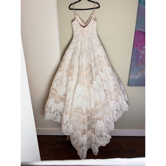 NEW Unaltered ALLURE Bridals Champagne / Ivory 9400 Wedding Ballgown Dress 14 - Picture 6 of 16